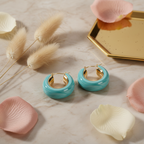 Boucles d'Oreilles Géométriques Émaillées