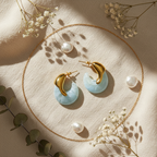 Boucles d'oreilles à clous en forme de goutte d'eau