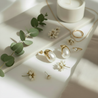 Boucles d'oreilles à clous en forme de goutte d'eau