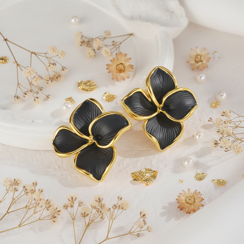 Boucles d'oreilles à fleur