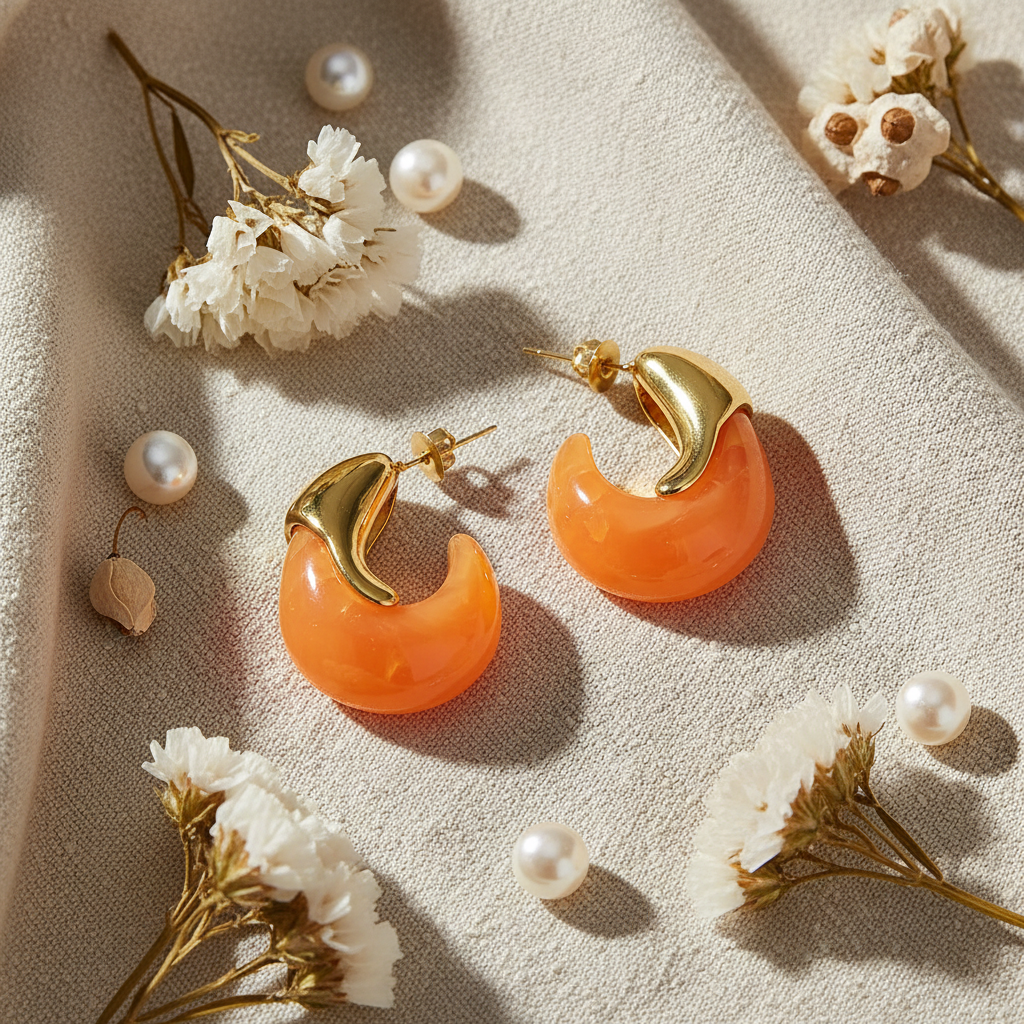 Boucles d'oreilles à clous en forme de goutte d'eau