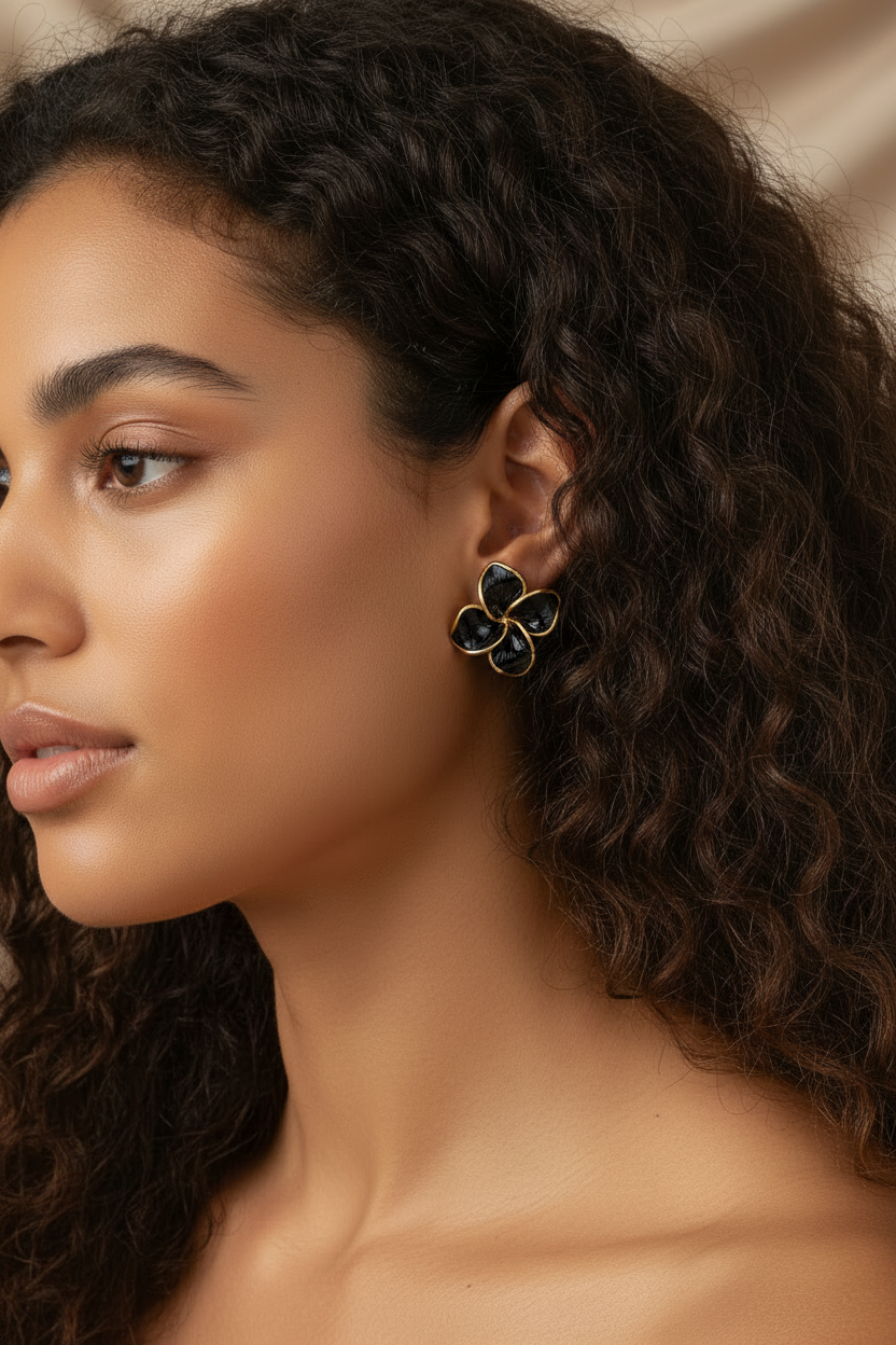 Boucles d'oreilles à fleur